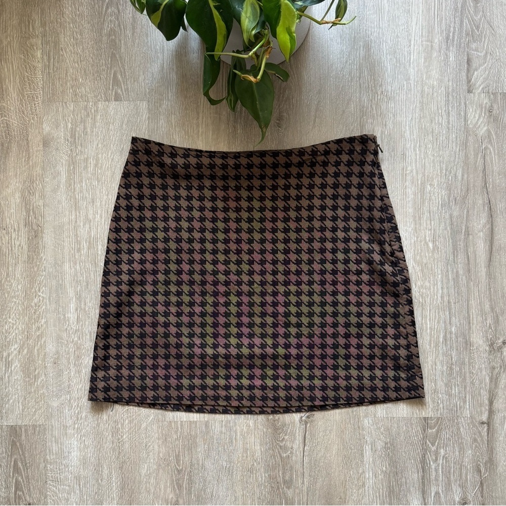 VTG y2k Express Brown & Black Houndstooth Mini